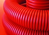 Труба гибкая двустенная для кабельной канализации д.110мм, цвет красный в бухте 50м. с протяжкой